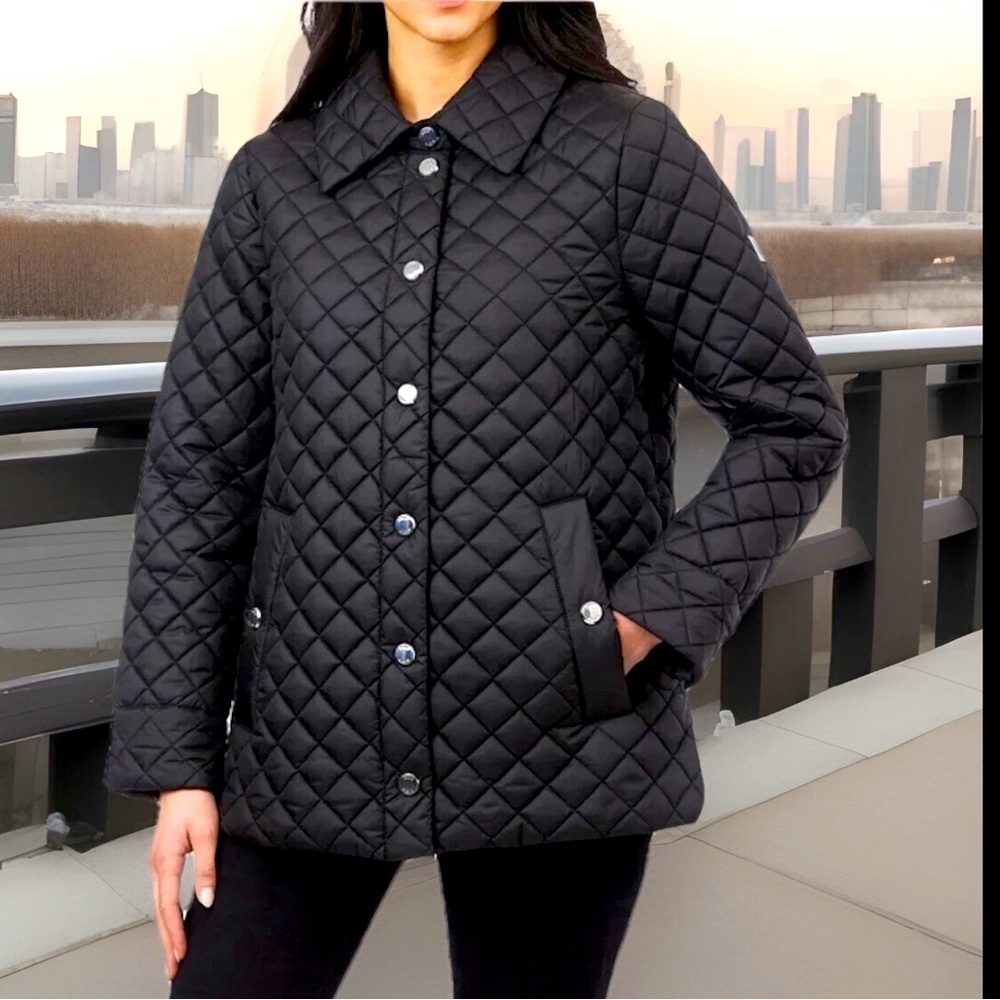 Anne Klein Lion Jacket W/Gorgeous Silver Hardware Signature Snaps Buttons NWT